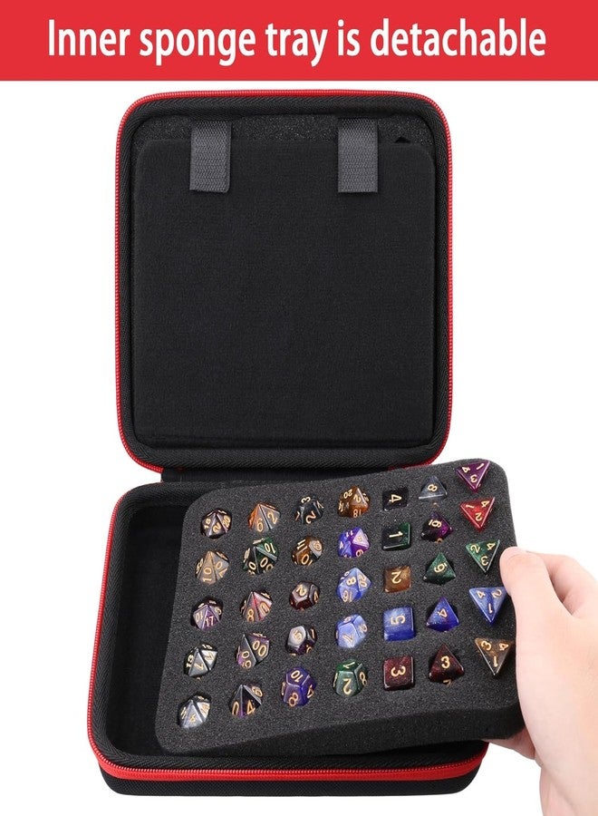 VERTUS® Dice Case with Removable Slotted Tray for Game Dice Storage and Carrying, Compatible with DND Role Playing and Other Table Games, Holds up to 70 Dices/10 Sets (Black) - Image 5